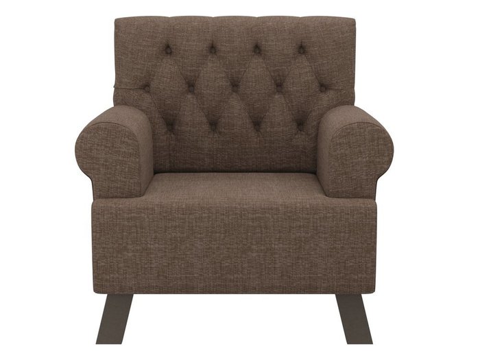 Кресло Хилтон коричневого цвета - купить Интерьерные кресла по цене 21990.0