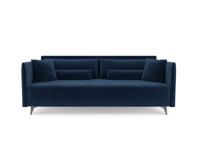 Прямой диван-кровать Майами темно-синего цвета - купить Прямые диваны по цене 42890.0