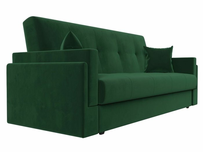 Диван-книжка Лига 015 темно-зеленого цвета - лучшие Прямые диваны в INMYROOM