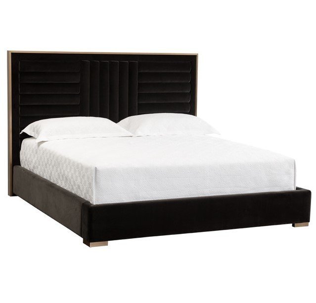 Кровать Persius King черного цвета 180х200