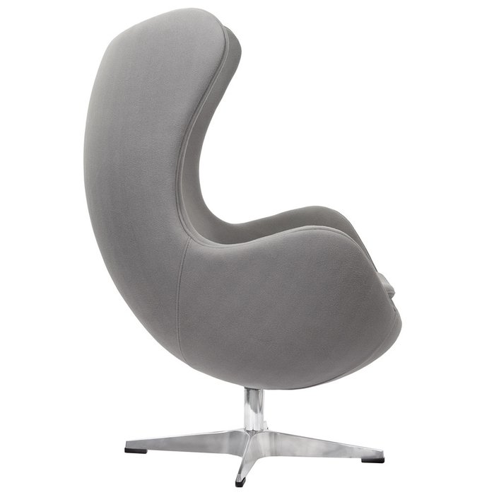 Кресло Egg Chair светло-серого цвета - лучшие Интерьерные кресла в INMYROOM Кресло Egg Chair светло-серого цвета - лучшие Интерьерные кресла в INMYROOM