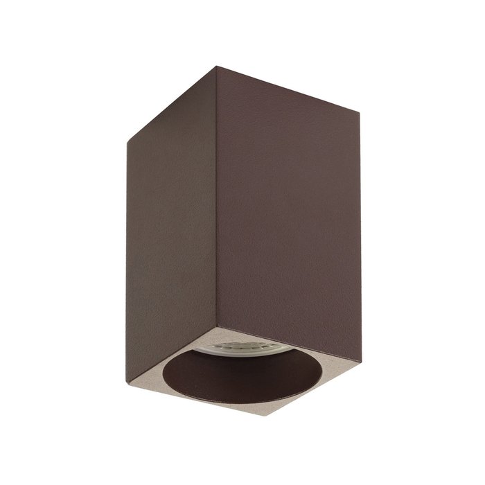 Точечный накладной светильник из металла темно-коричневого цвета