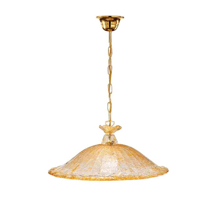Подвесной светильник Sylcom с плафоном из стекла с янтарной крошкой