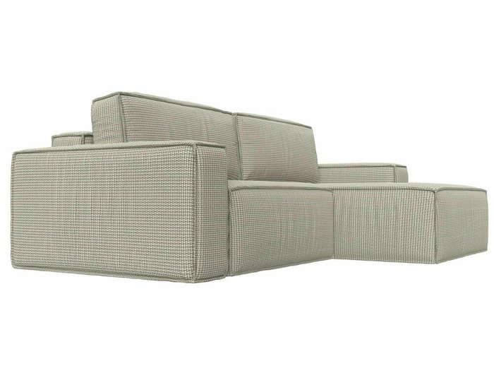 Угловой диван-кровать Прага классик серо-бежевого цвета правый угол - лучшие Угловые диваны в INMYROOM