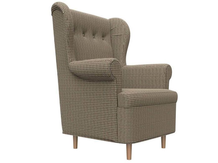 Кресло Торин коричнево-бежевого цвета - лучшие Интерьерные кресла в INMYROOM
