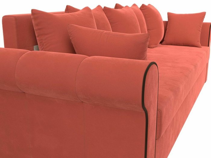 Прямой диван-кровать Рейн кораллового цвета - лучшие Прямые диваны в INMYROOM