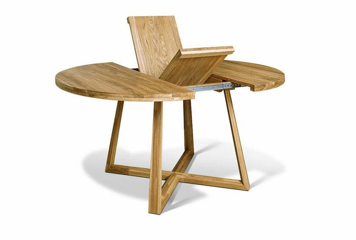 Стол обеденный раскладной Мидгард коричневого цвета - купить Обеденные столы по цене 89024.0