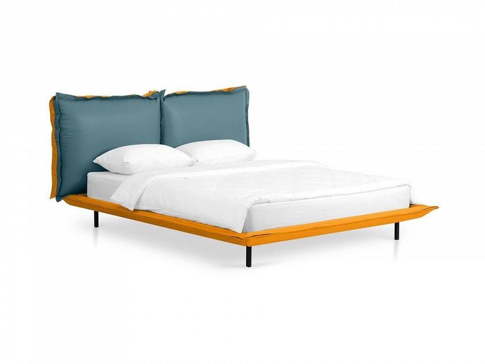 Кровать Barcelona 160х200 сине-желтого цвета - купить Кровати для спальни по цене 109800.0