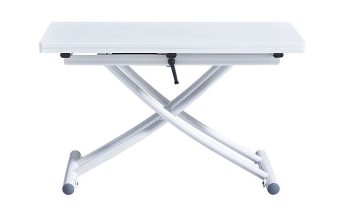 Обеденный стол-транформер белого цвета