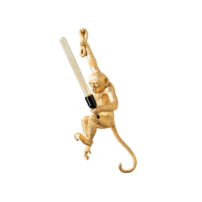 Бра настенное Monkey золотого цвета