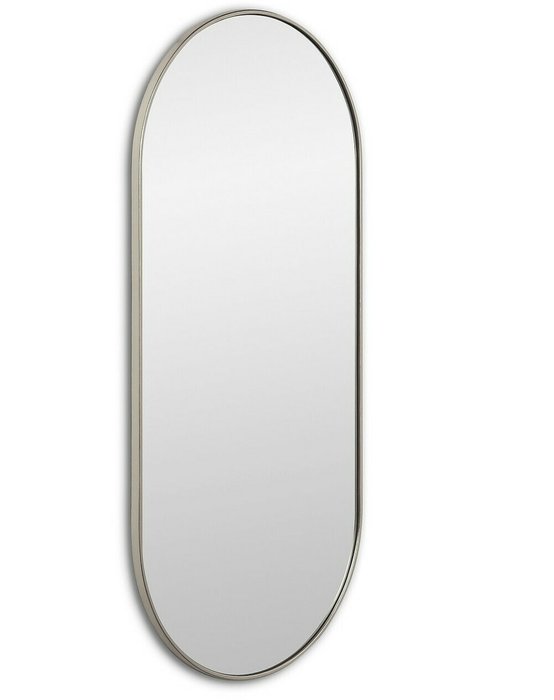 Настенное зеркало Kapsel M в раме серебряного цвета - купить Настенные зеркала по цене 14900.0