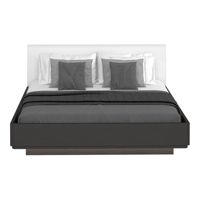 Кровать Элеонора 140х200 с изголовьем белого цвета и подъемным механизмом