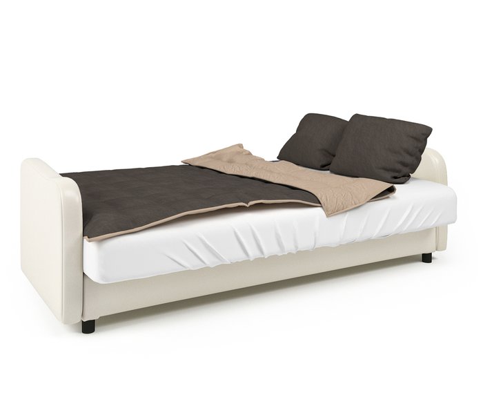 Диван-книжка Лига М бежево-коричневого цвета - лучшие Прямые диваны в INMYROOM