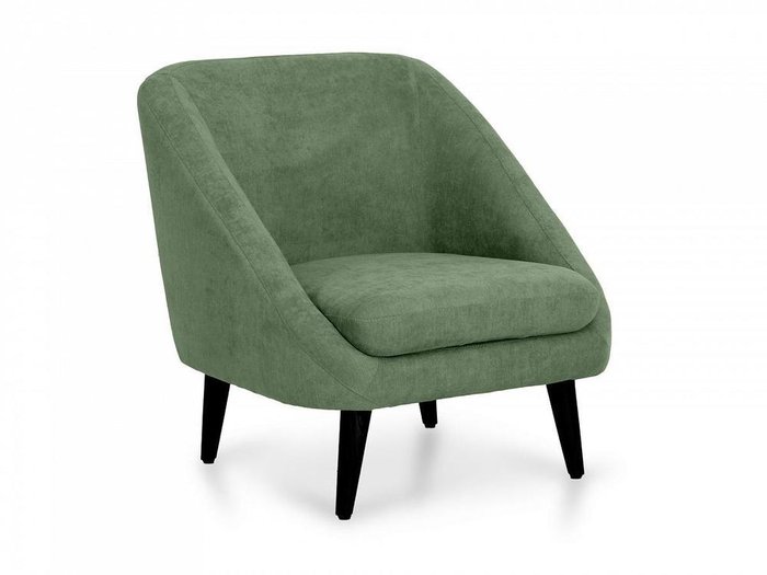 Кресло Corsica зеленого цвета с черными ножками  - купить Интерьерные кресла по цене 33390.0