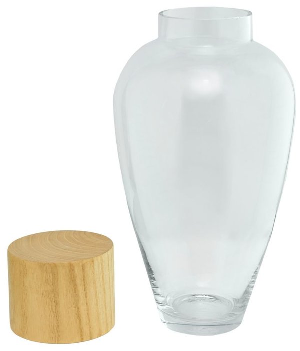 Ваза настольная "Container Glass/wood" - купить Вазы  по цене 7748.0