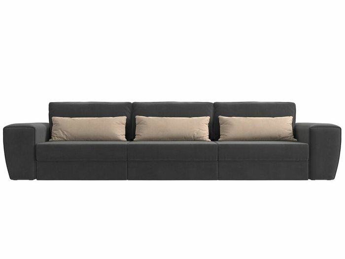 Прямой диван-кровать Лига 008 Long серо-бежевого цвета - купить Прямые диваны по цене 65999.0