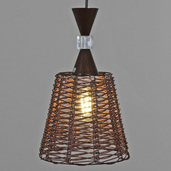 Подвесной светильник 04571-0.4-03 CF (пластик, цвет коричневый) - лучшие Подвесные светильники в INMYROOM