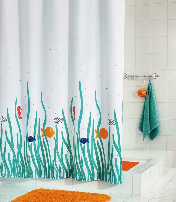 Штора для ванных комнат Atlantis цветной - купить Шторки для душа по цене 4007.0