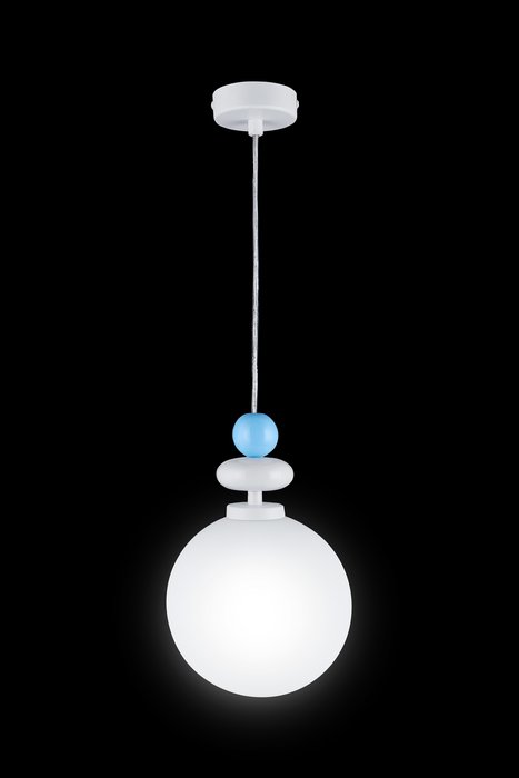 Подвесной светильник Matt с плафоном шар и керамикой белого цвета - купить Подвесные светильники по цене 6930.0