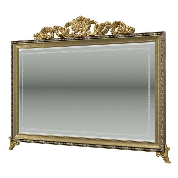 Зеркало с короной Версаль коричневого цвета - купить Настенные зеркала по цене 23561.0