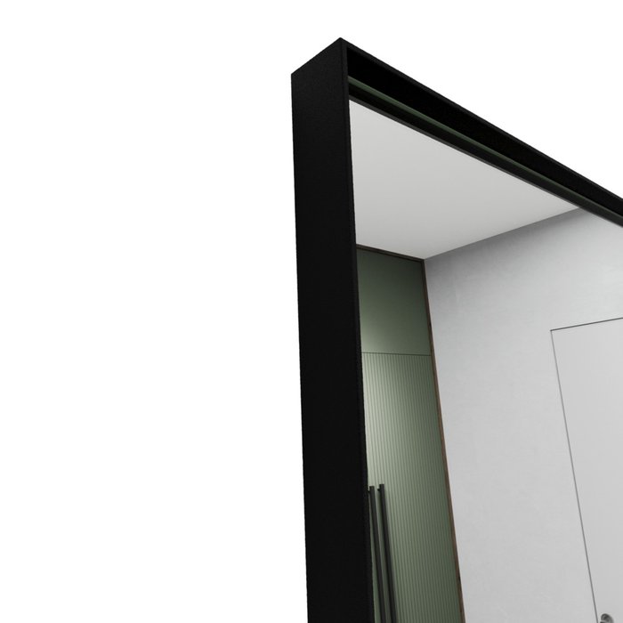 Дизайнерское напольное зеркало Halfeo Slim Leg XL в тонкой раме черного цвета - лучшие Напольные зеркала в INMYROOM