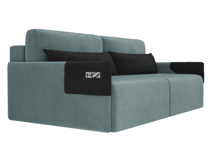 Прямой диван-кровать Армада бирюзового цвета - лучшие Прямые диваны в INMYROOM