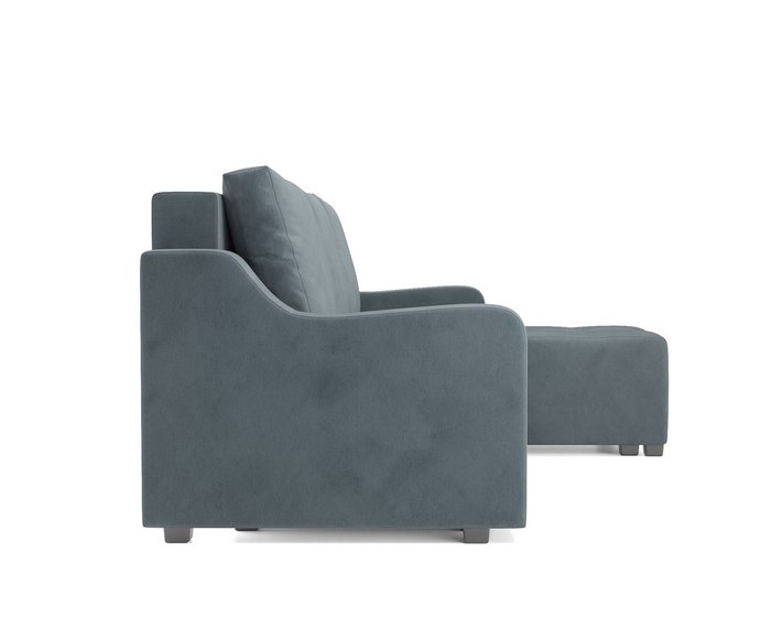 Угловой диван-кровать Берн серо-синего цвета - лучшие Угловые диваны в INMYROOM