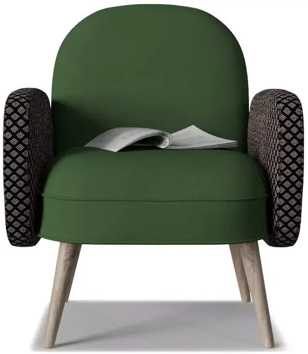 Кресло Бержер зеленого цвета  - купить Интерьерные кресла по цене 14000.0