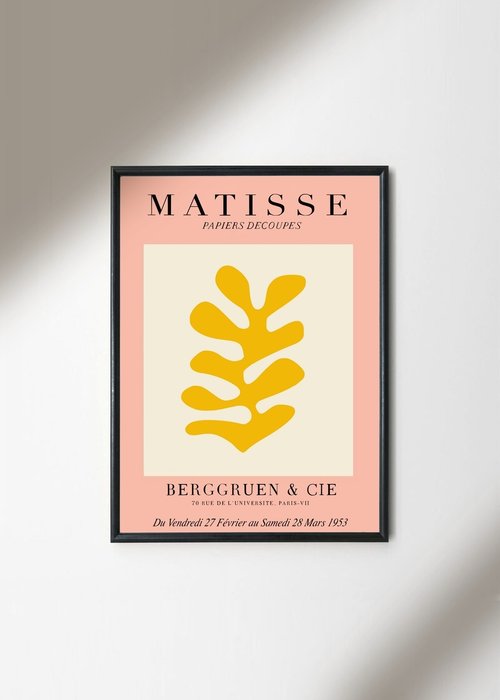Постер Matisse Papiers Decoupes Rose 50х70 в раме черного цвета 