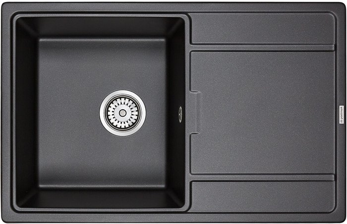 Кухонная мойка прямоугольная Paulmark Flugen 78х50 см черного цвета - купить Кухонные мойки по цене 21645.0