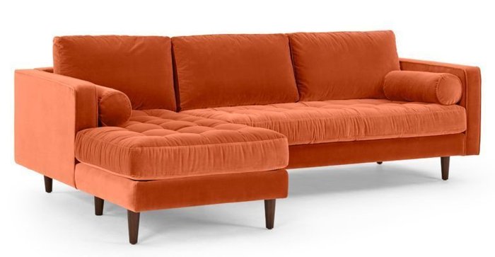 Угловой диван Scott ST оранжевого цвета - купить Угловые диваны по цене 86400.0
