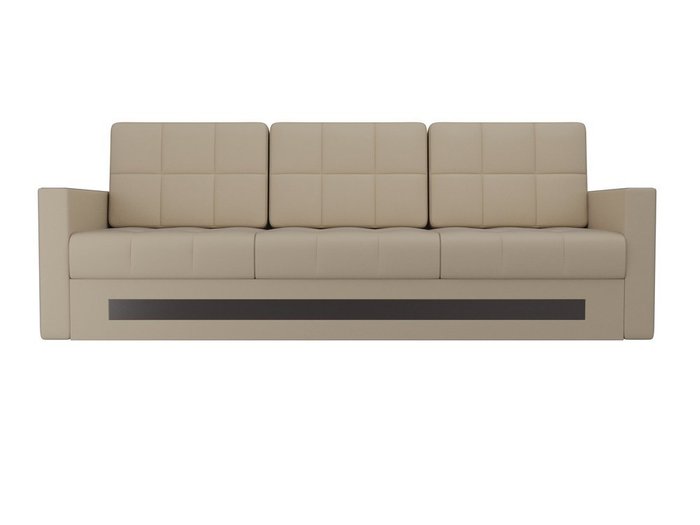 Прямой диван-кровать Белла бежевого цвета (экокожа) - купить Прямые диваны по цене 28290.0