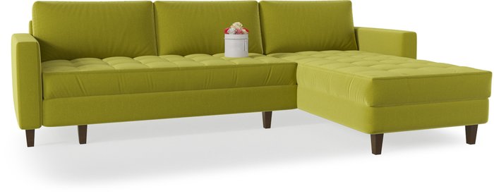 Угловой диван-кровать Geradine светло-зеленого цвета - купить Угловые диваны по цене 42590.0
