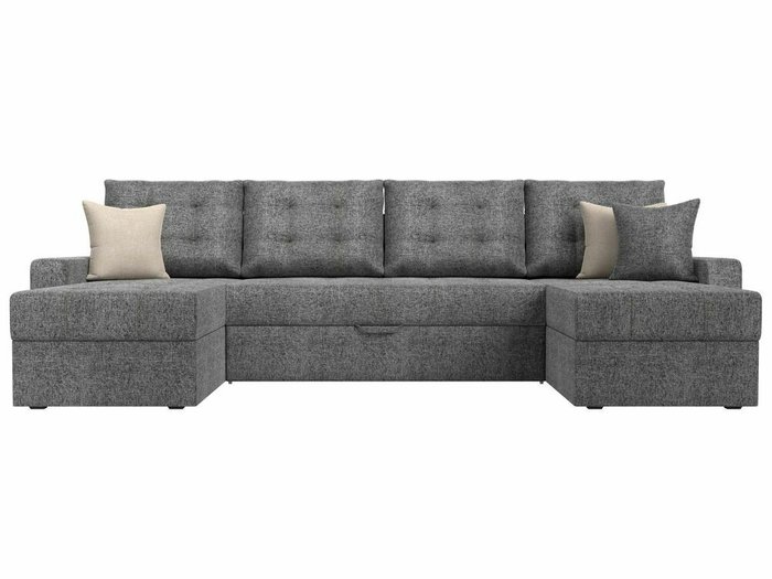 Угловой диван-кровать Ливерпуль серого цвета - купить Угловые диваны по цене 69999.0