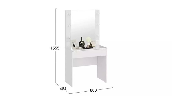 Стол туалетный Марго белого цвета - лучшие Туалетные столики в INMYROOM