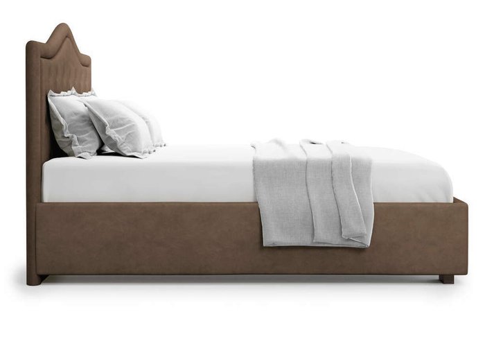 Кровать Tibr без подъемного механизма 180х200 шоколадного цвета - лучшие Кровати для спальни в INMYROOM