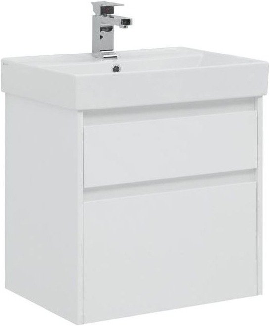 Комплект мебели для ванной комнаты Nova Lite белого цвета - купить Тумбы и колонки для ванной по цене 45852.0