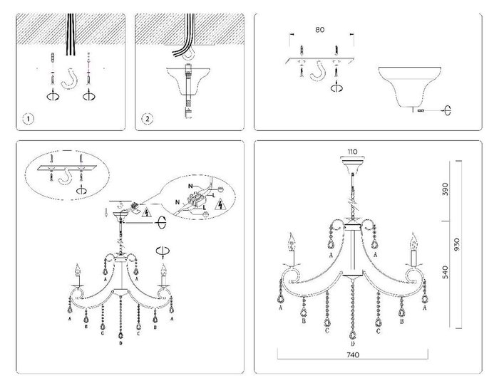 Подвесная люстра Classic TR4917 (металл, цвет белый) - лучшие Подвесные люстры в INMYROOM