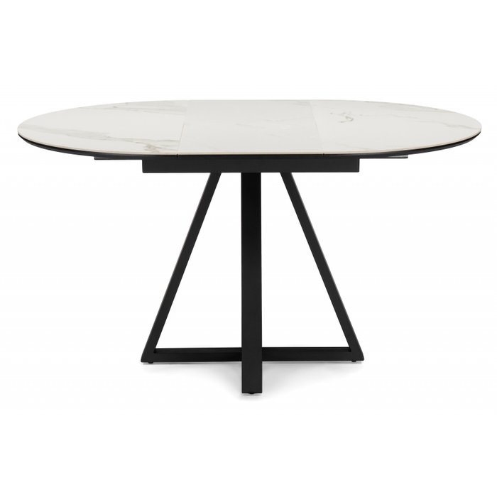 Раздвижной обеденный стол Нельсон белого цвета - лучшие Обеденные столы в INMYROOM