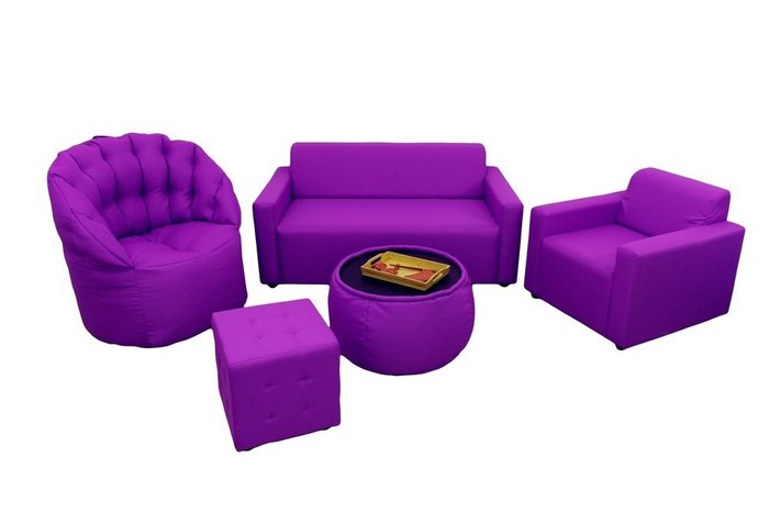 Кресло-пуф сиреневого цвета - лучшие Бескаркасная мебель в INMYROOM