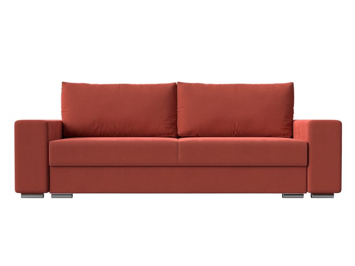 Прямой диван-кровать Дрезден кораллового цвета - купить Прямые диваны по цене 54999.0
