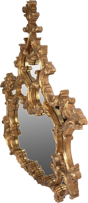 Зеркало настенное золотого цвета - купить Настенные зеркала по цене 53950.0