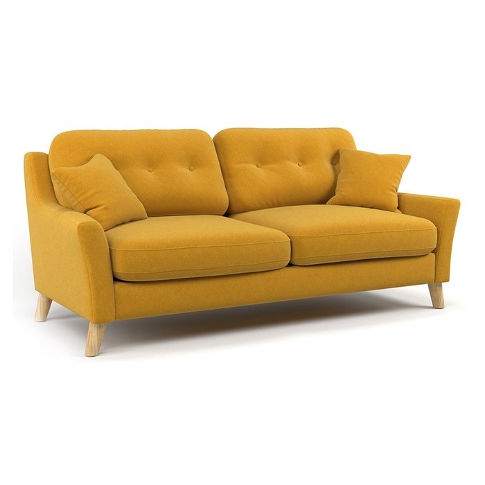 Диван трехместный Raf ST желтого цвета - купить Прямые диваны по цене 56700.0