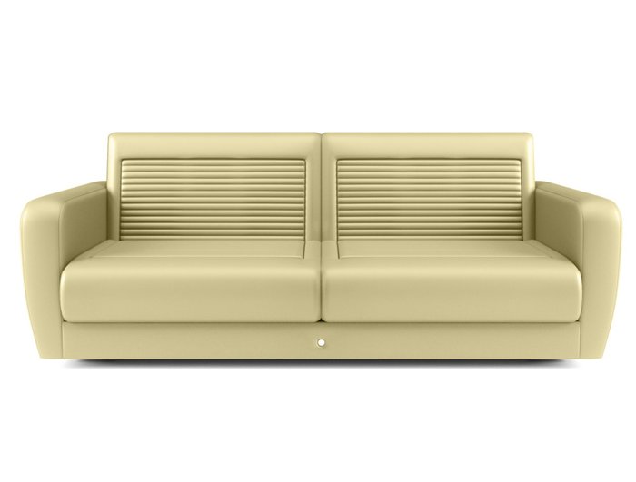 Прямой диван-кровать светло-оливкового цвета