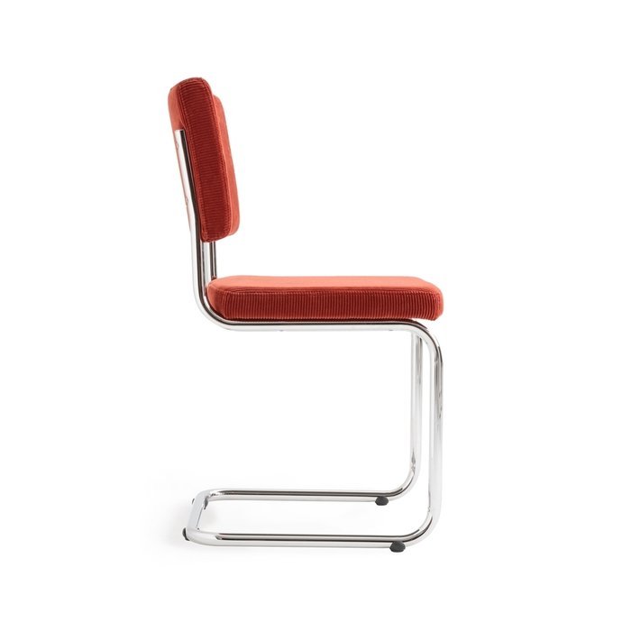 Комплект из двух стульев из велюра на металлокаркасе Sarva оранжевого цвета - лучшие Обеденные стулья в INMYROOM