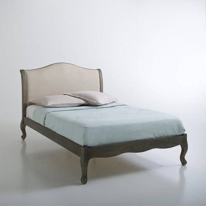 Кровать с сеткой Janel 140х190 бежевого цвета