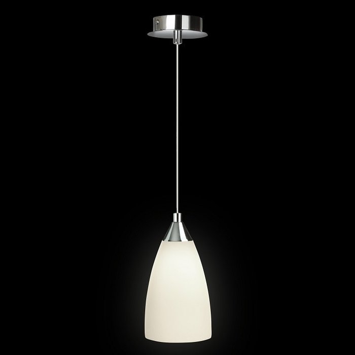 Подвесной светильник со стеклянным белым плафоном - купить Подвесные светильники по цене 885.0