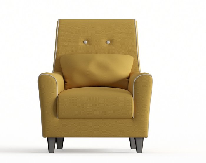 Кресло Мерлин в обивке из велюра желтого цвета - купить Интерьерные кресла по цене 11290.0