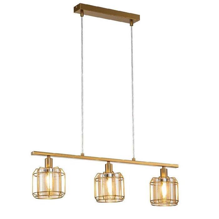 Подвесной светильник Midland 10188/3S Brass (стекло, цвет янтарный) - лучшие Подвесные светильники в INMYROOM Подвесной светильник Midland 10188/3S Brass (стекло, цвет янтарный) - лучшие Подвесные светильники в INMYROOM
