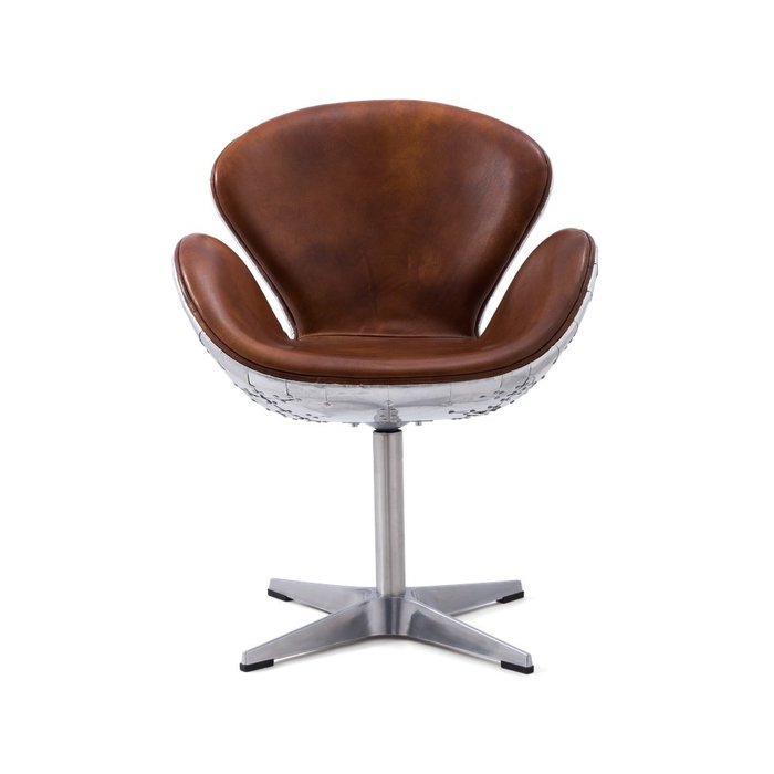 Кресло Swan с обивкой из искусственной кожи  - купить Интерьерные кресла по цене 51700.0